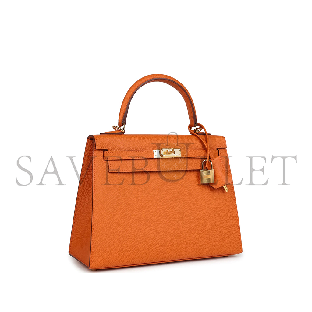 HERMÈS KELLY 25 ORANGE EPSOM (25*17*7cm) 